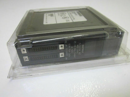 FANUC IC693MDL753 Output Module in package, featuring output specifications like 5/12/24 VDC NEG LOGIC, 25 mA Max/Output.