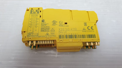 B&R X20 SO 4110 Safety Output Module, Rev. L0, yellow industrial automation part, Made in Austria