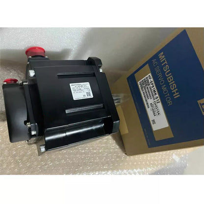 Mitsubishi HF-SP81MK-S12 AC Servo Motor, black body with red cap, in packaging.