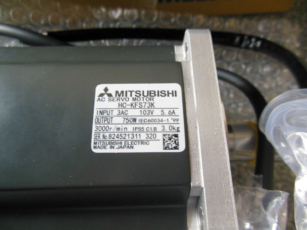 Mitsubishi HC-KFS73K AC Servo Motor, 750W industrial automation part, Made in Japan