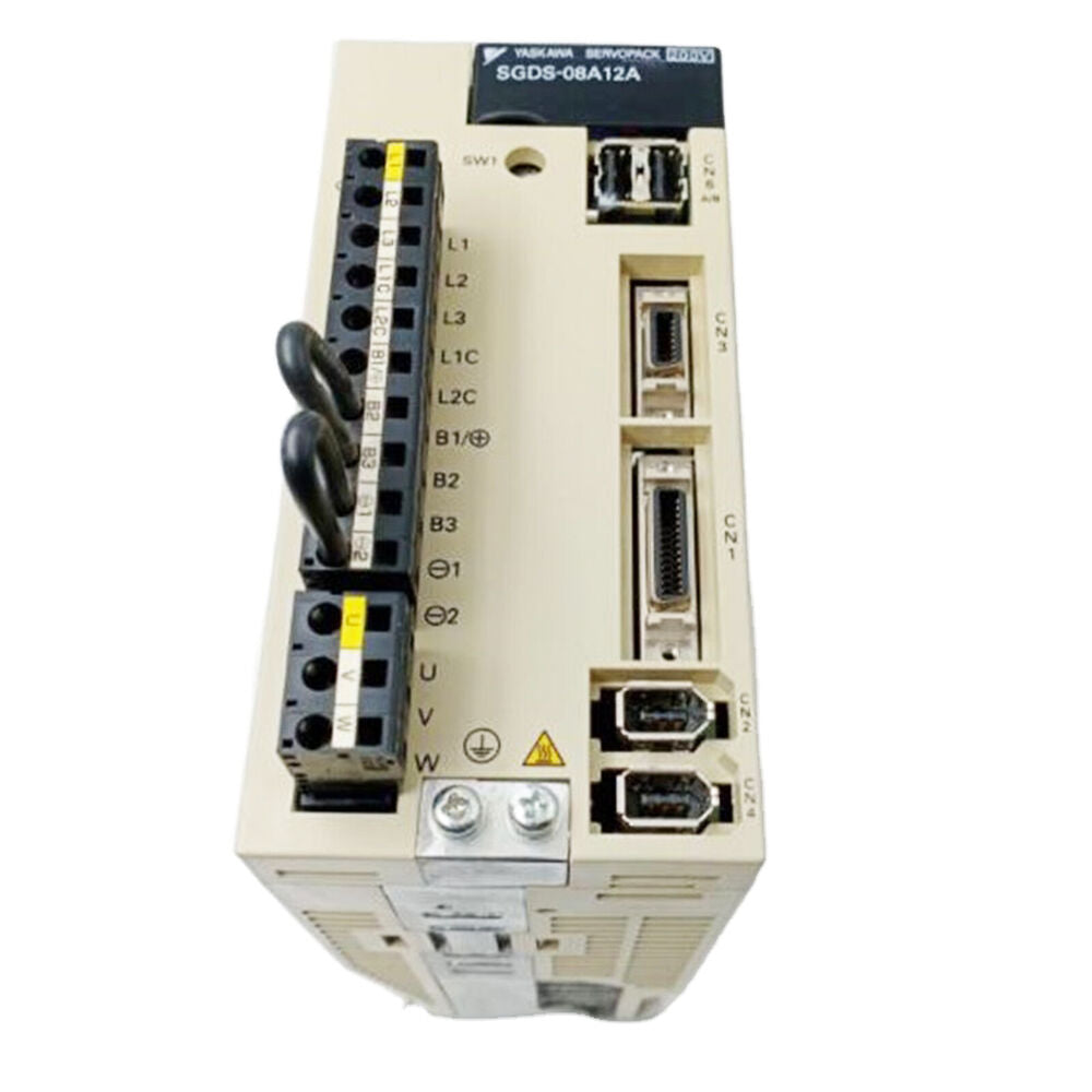 YASKAWA SGDS-08A12A AC Servo Drive, industrial automation part, beige color.