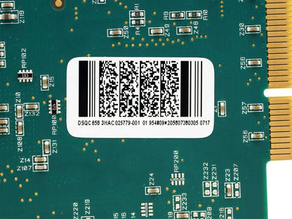 ABB DSQC658 DeviceNet M/S Single Board detail, Green PCB with barcode and text 'DSQC 658 3HAC 025779-001'.