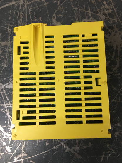 FANUC A02B-0236-C205 Position Detect Module, yellow PLC component with internal circuitry, industrial automation part.