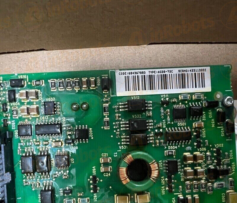 ABB AGDR-72C Drive Board with barcode and component details, industrial automation part