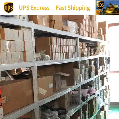 ABB ACS510 Inverter parts warehouse with UPS Express shipping, fast delivery of industrial automation equipment.