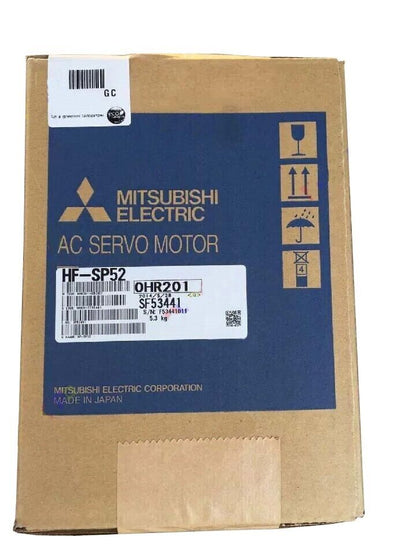 Mitsubishi HF-SP52 AC Servo Motor in its original packaging, Made in Japan, SF53441, OHR201.