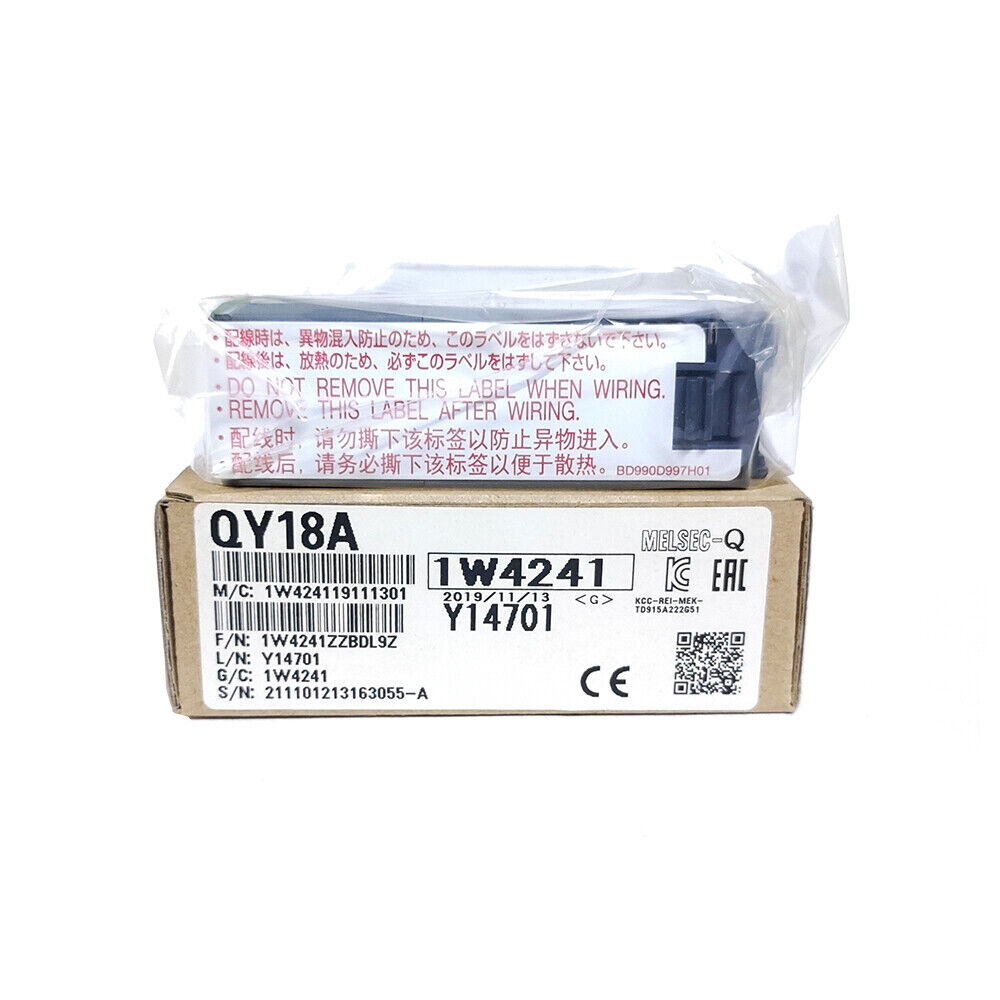 Mitsubishi QY18A PLC module, new with label, industrial automation parts, one year warranty.