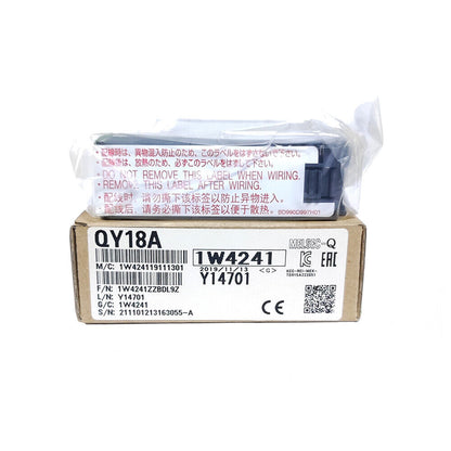 Mitsubishi QY18A PLC module, new with label, industrial automation parts, one year warranty.