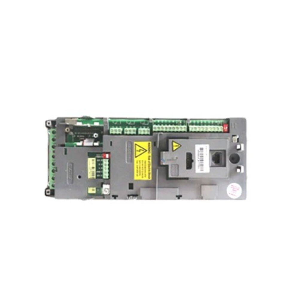 ABB ACS550-01-125A-4 Inverter drive component. Contains warning symbols and connectors for industrial use.