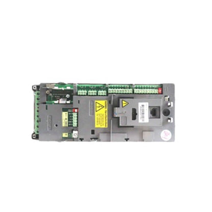 ABB ACS550-01-125A-4 Inverter drive component. Contains warning symbols and connectors for industrial use.