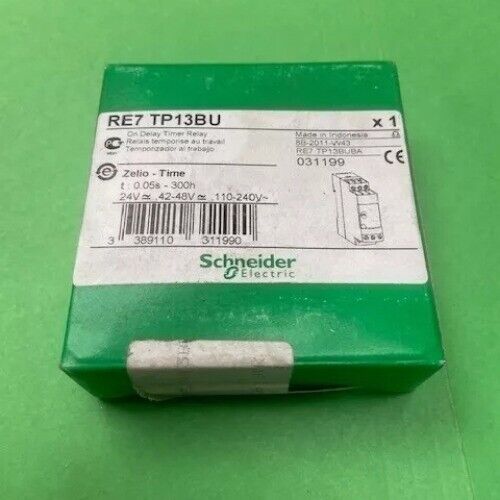 Schneider Electric RE7TP13BU time relay in box, industrial automation component