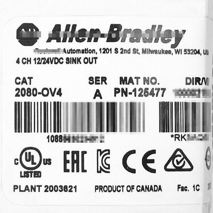 Allen-Bradley 2080-OV4 AB Micro800 module 2080OV4 New Sealed Fast Shipping 1pcs