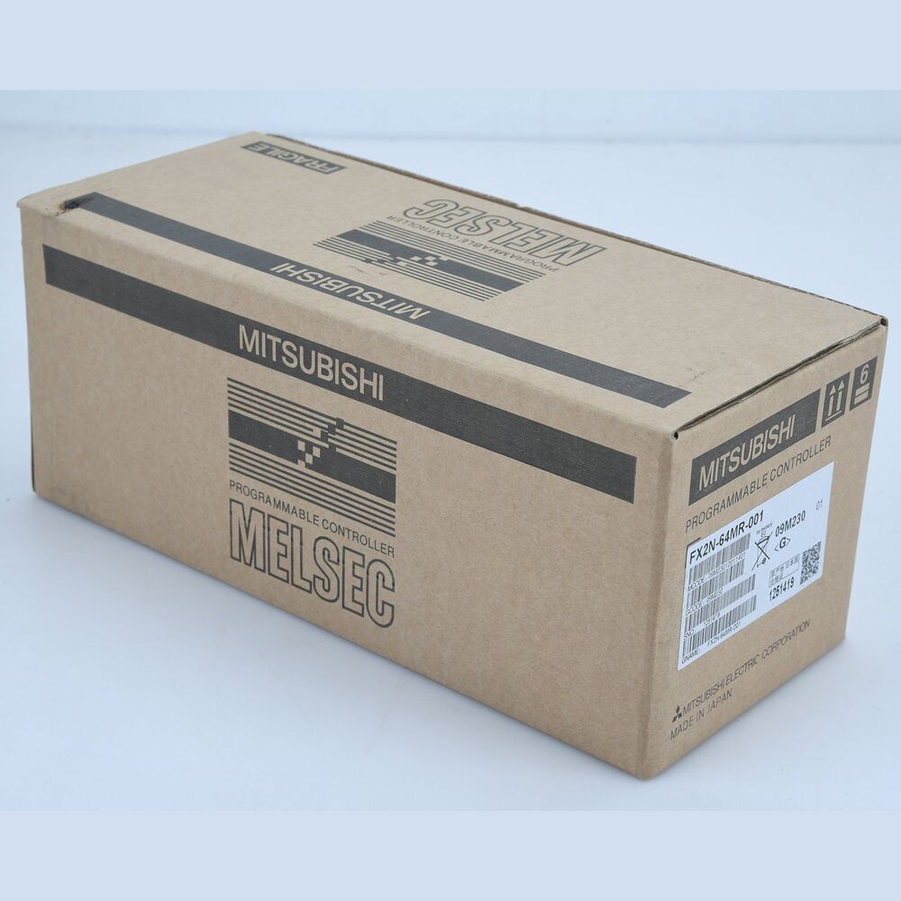 Mitsubishi FX2N-64MR-001 PLC module in box, Melsec programmable controller, Made in Japan, new in box.