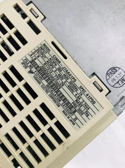YASKAWA CIMR-J7AA41P5 Inverter, Industrial Automation Part, IP20 rated, Made in Japan, 400V, 1.5kg