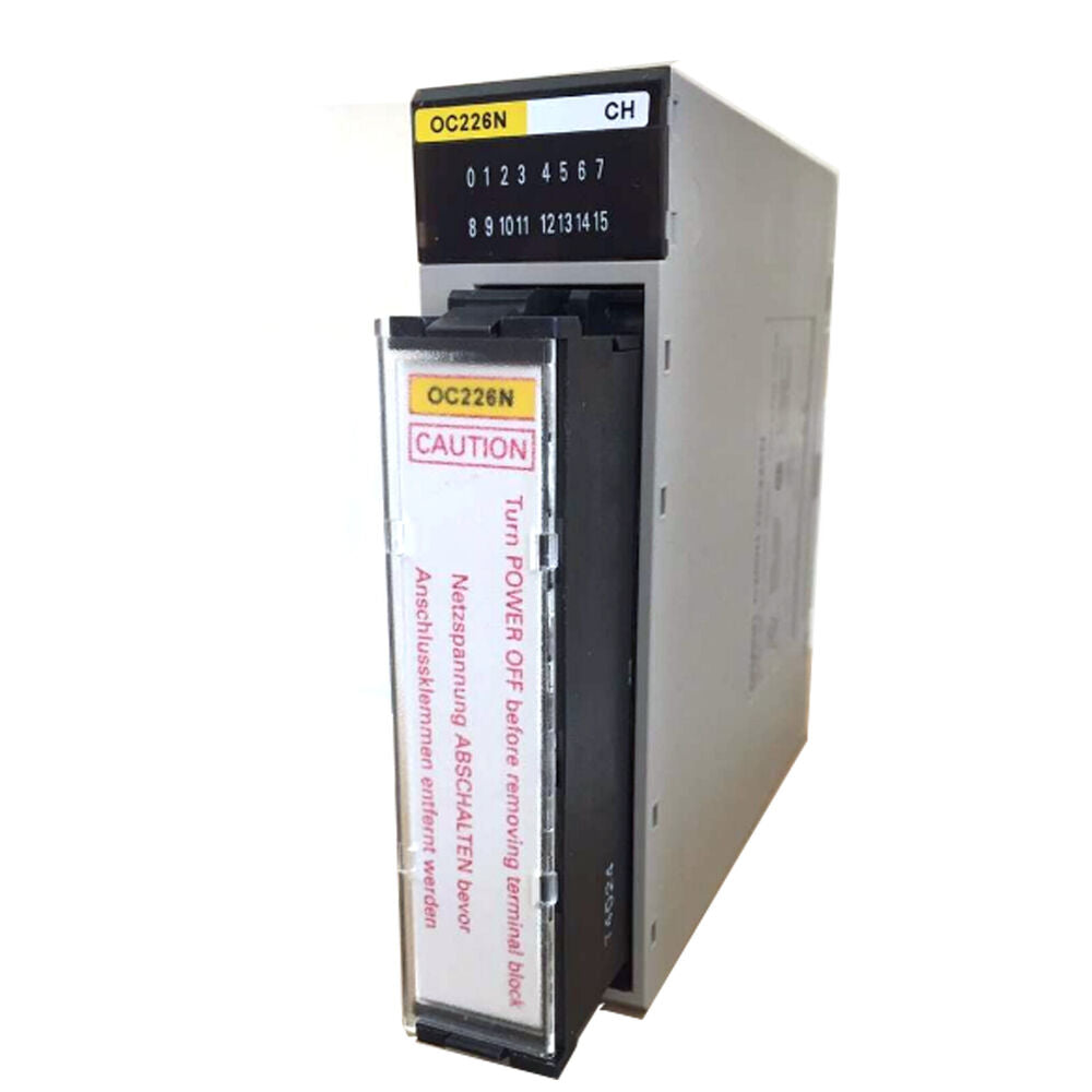 Omron C200H-OC226N PLC module with caution label, part of industrial automation equipment.