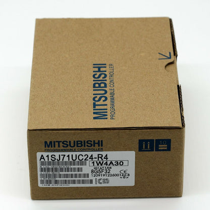 Mitsubishi A1SJ71UC24-R4 PLC Module in original packaging, new in box.
