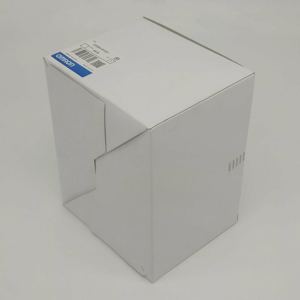 New Omron C200H-RT201 controller in box, white packaging. Industrial automation parts.