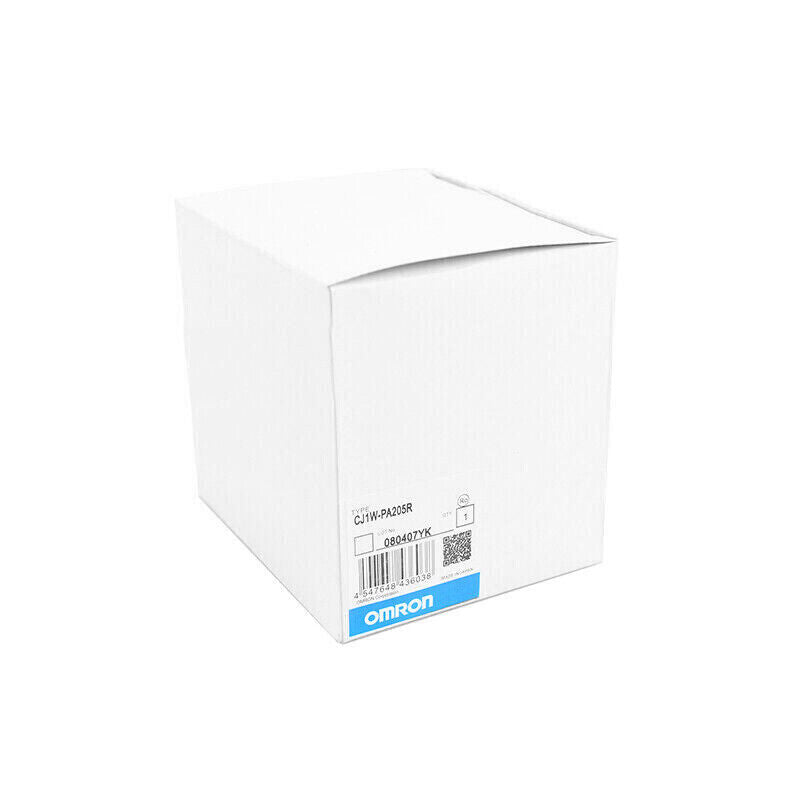New OMRON CJ1W-PA205R PLC Module box. Industrial automation part. Part number 080407YK.
