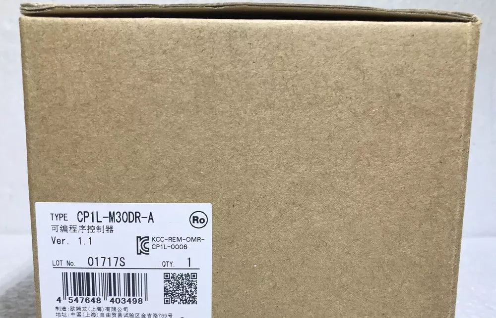Omron CP1L-M30DR-A PLC in box. New programmable controller, fast shipping. Industrial automation part, CP1LM30DRA.