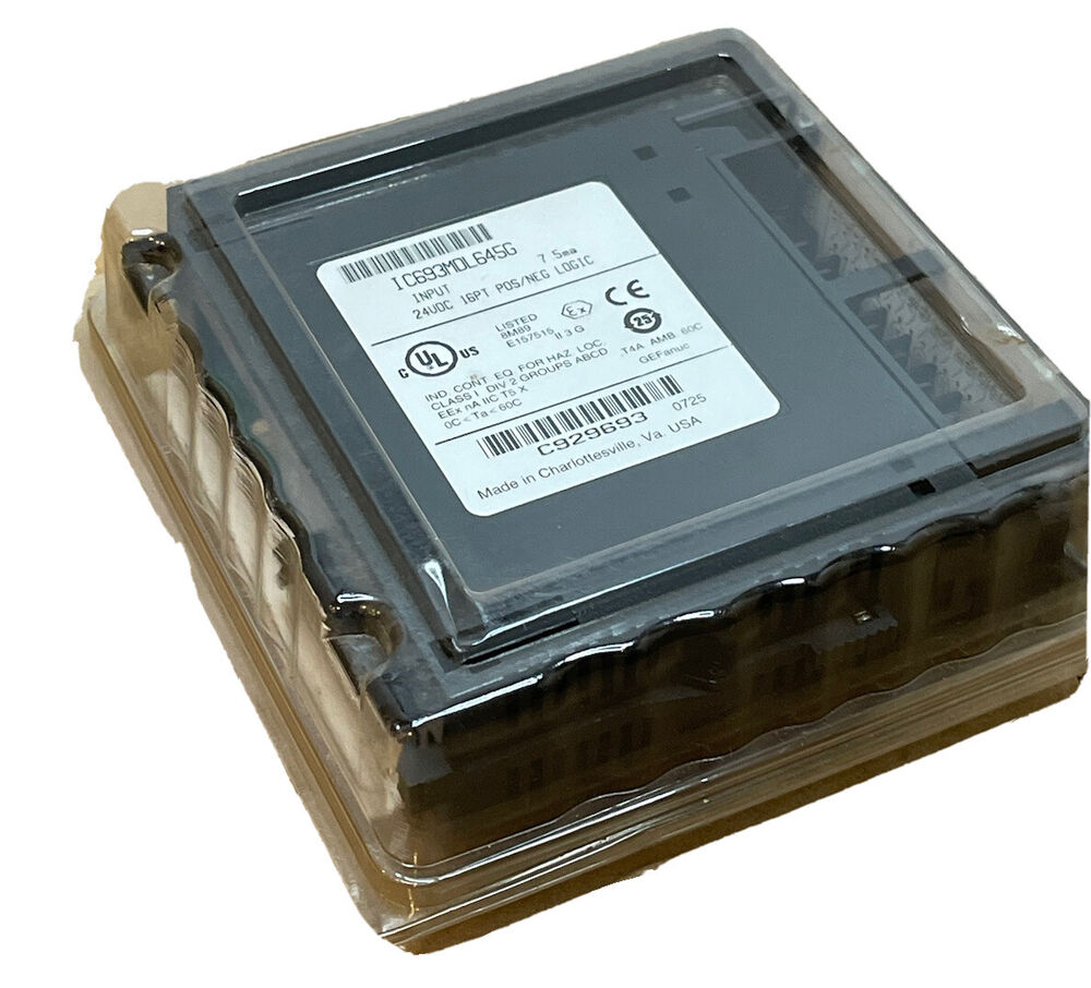 FANUC IC693MDL645G I/O Module, 24VDC 16PT POS/NEG LOGIC, in packaging, industrial automation part.