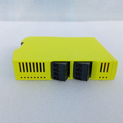 ABB BSR10 Safety Relay 24V Industrial Automation Component - Yellow housing with black terminal blocks.