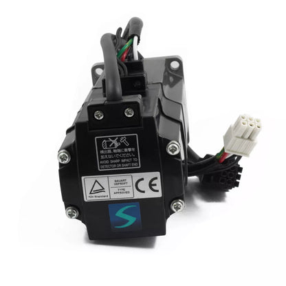 Mitsubishi HC-KFS43B AC Servo Motor with wiring and label - AVOID SHARP IMPACT