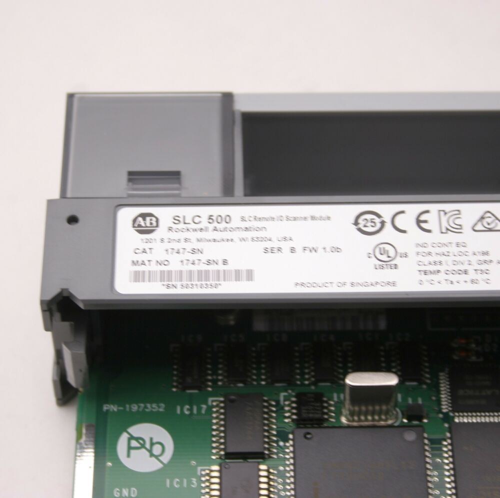 Allen Bradley 1747-SN SLC 500 Scanner Module, Ser B, FRN 1.0b, 600mA @ 5VDC