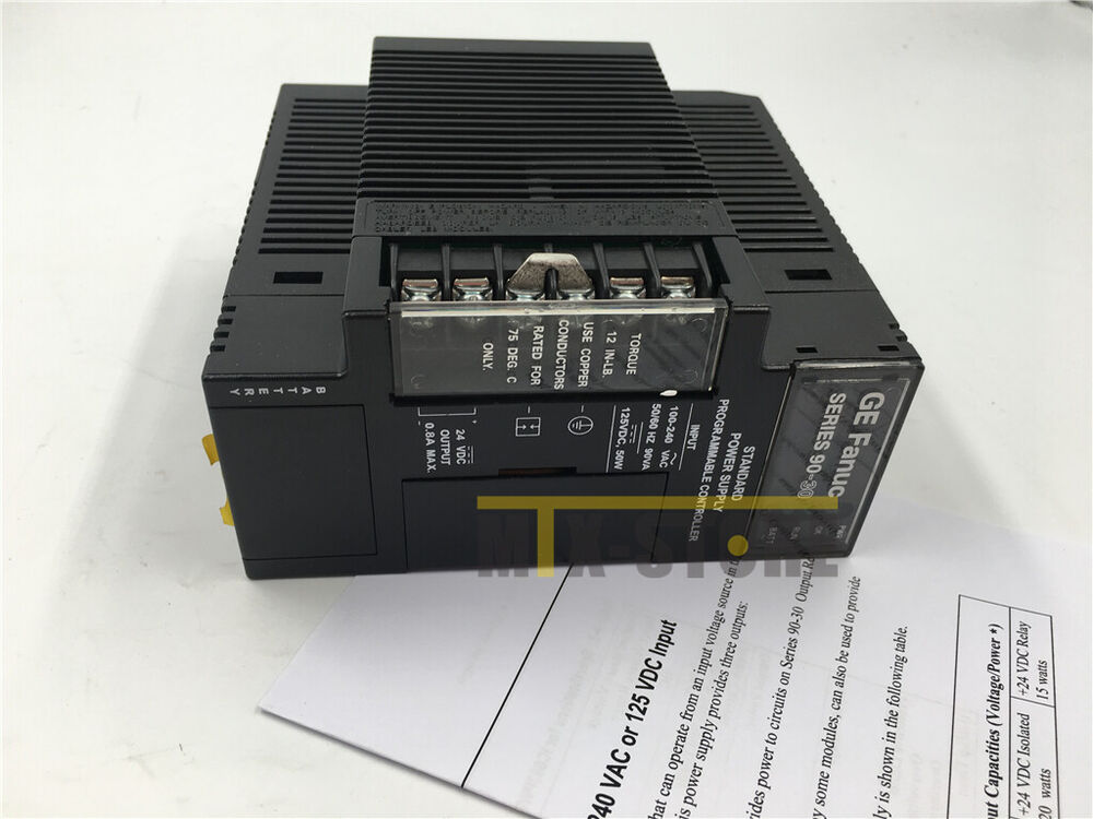 FANUC Series 90-30 Programmable Controller Power Supply - 24 VDC Output, Black