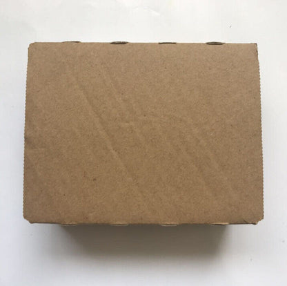 Omron CJ1M-CPU13 PLC package, brown cardboard box, new industrial automation part.