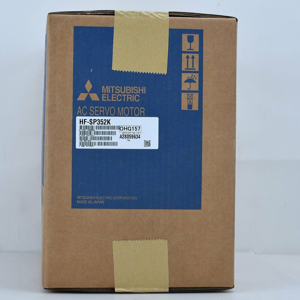 Mitsubishi HF-SP352K AC Servo Motor box, product label visible, fast shipping.