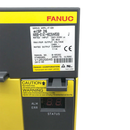 FANUC aI SP 26 Servo Amplifier A06B-6141-H026#H580, industrial automation part, yellow and black.