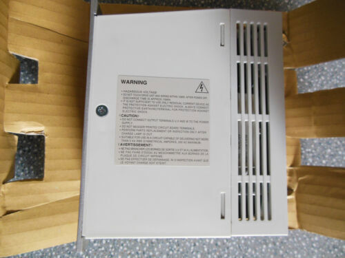 Mitsubishi MR-J2S-60A Servo Drive in packaging. Industrial automation part, white metal, warning label. MRJ2S60A.
