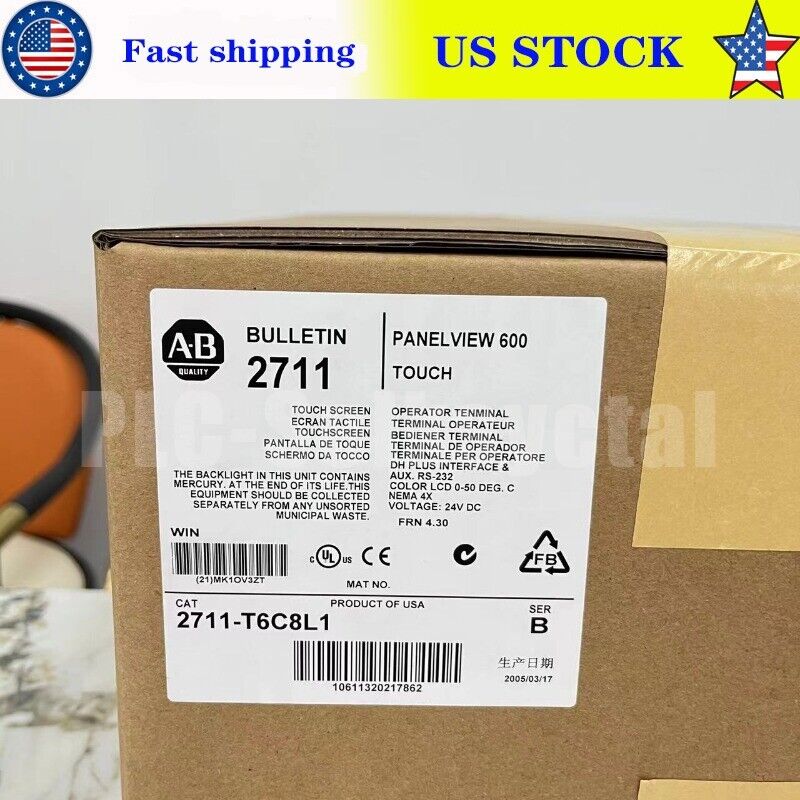 Allen-Bradley PanelView 600 2711-T6C8L1 Operator Interface, US Stock, Fast Shipping