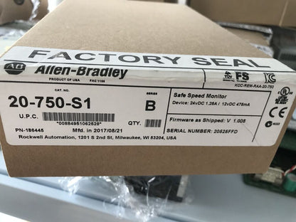 1 PCS New Factory Sealed Allen Bradley 20-750-S1 Safe Speed Monitor 20750S1 US