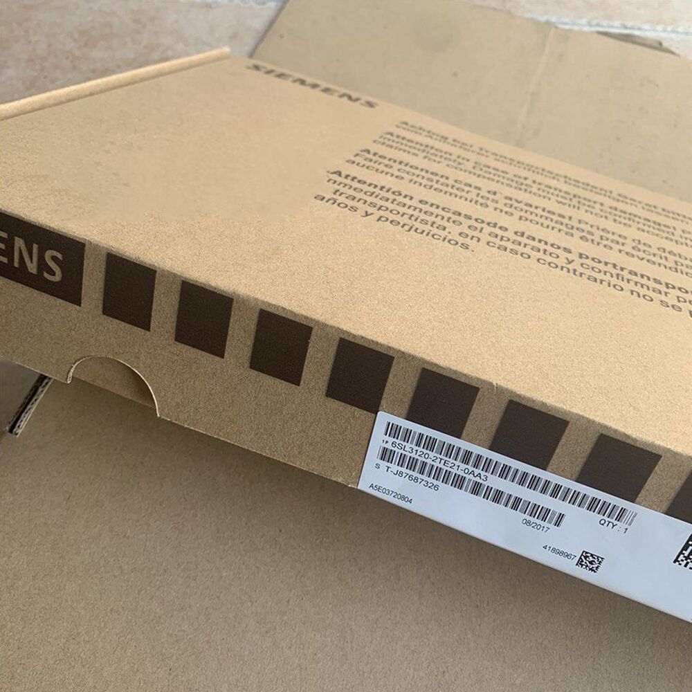 Siemens SINAMICS S120 Double Motor Module box, model 6SL3120-2TE21-0AA3, industrial automation part.