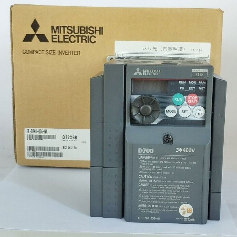 Mitsubishi FR-D740-036-NA Compact Size Inverter, Industrial Automation Equipment, D700 series