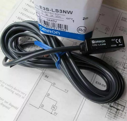 OMRON E3S-LS3NW photoelectric switch with cable, industrial automation part.