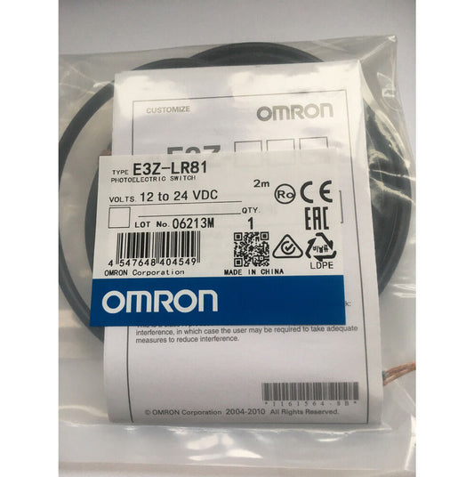 Omron E3Z-LR81 Photoelectric Switch, 12-24VDC, New