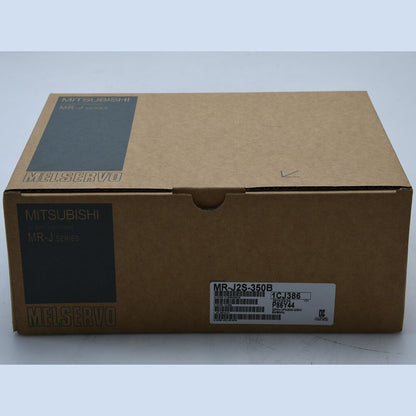 Mitsubishi MR-J2S-350B Servo Drive box, industrial automation part, brown cardboard packaging, product label