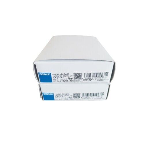 Omron NX-TC3408 temperature control unit boxes, new in box, with product information labels