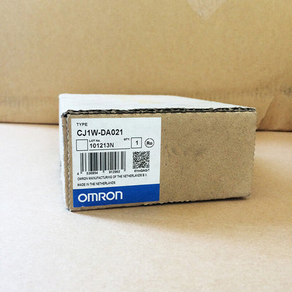 OMRON CJ1W-DA021 Output Module PLC in box with product label, Netherlands made, new industrial automation part.
