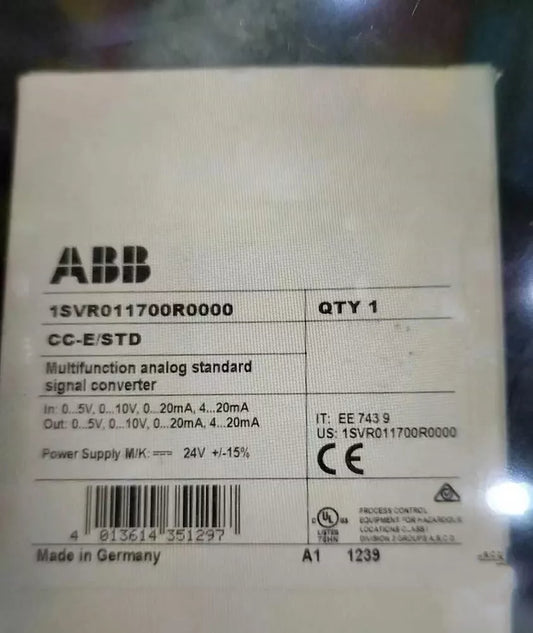 ABB VFD 1SVR011700R0000 CC-E/STD analog signal converter, Made in Germany