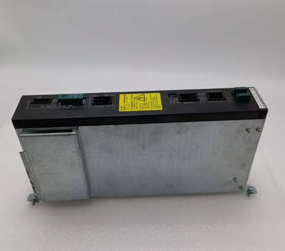 FANUC A16B-1212-0950 Power Supply. Industrial Automation PLC component with a black top and silver case.