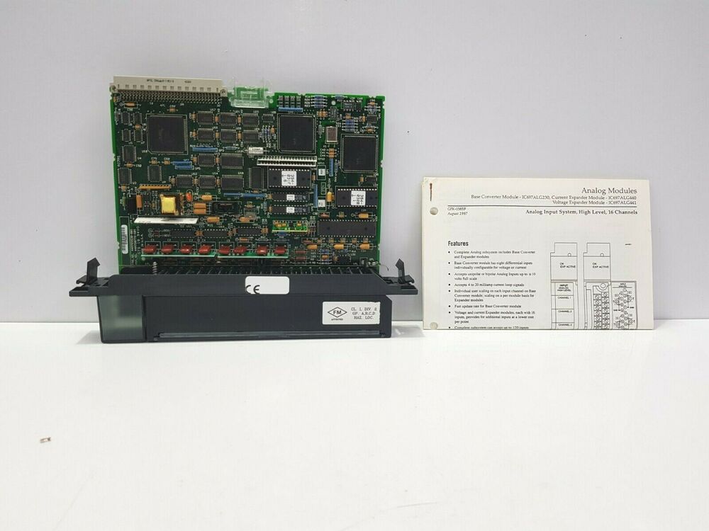 FANUC IC697ALG230 F Analog Input Module, PLC part, black circuit board, 16 channels, automation