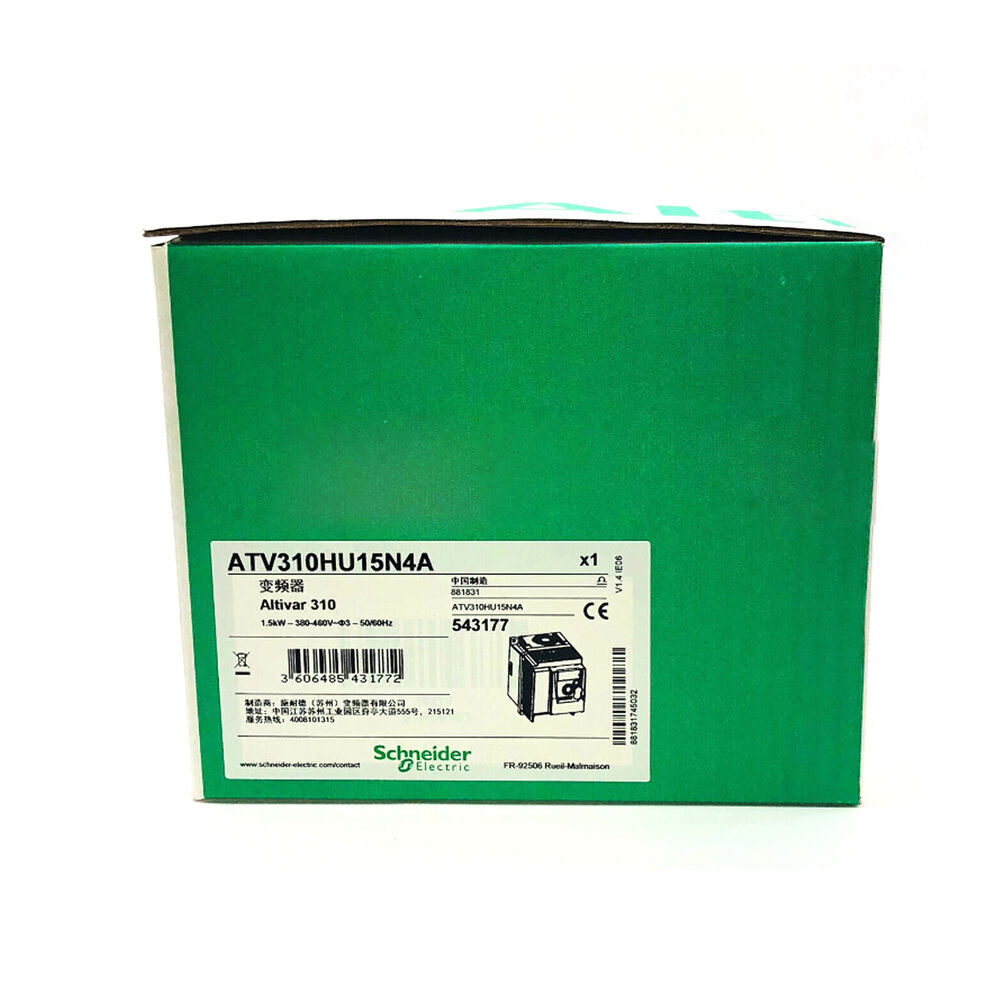 Schneider Electric ATV310HU15N4A Altivar 310 series inverter, 1.5KW, 460V, new product.