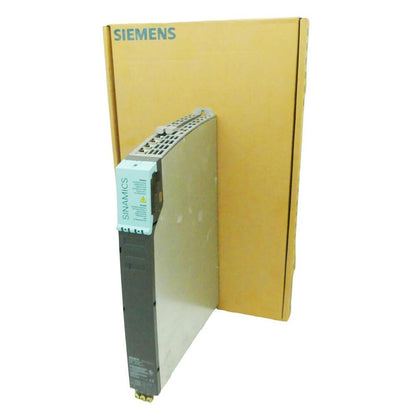 Siemens SINAMICS drive module in packaging. Industrial automation part.