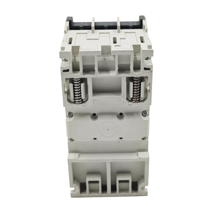 ABB MS132-0.4 manual motor starter, white plastic housing, internal springs, and motor circuit breaker terminals