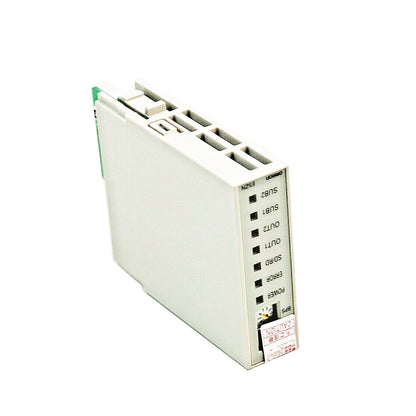 Omron E5ZN temperature controller, white housing, industrial automation part, with SUB2, SUB1, OUT2, OUT1 labels.