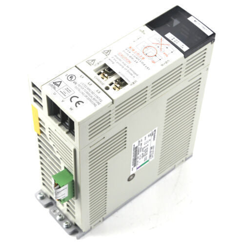 Mitsubishi MR-J2-100CT Servo Drive. Industrial automation component with beige casing and green connector. Fast Shipping