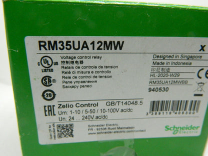 SCHNEIDER ELECTRIC RM35UA12MW voltage monitoring relay Zelio Control-